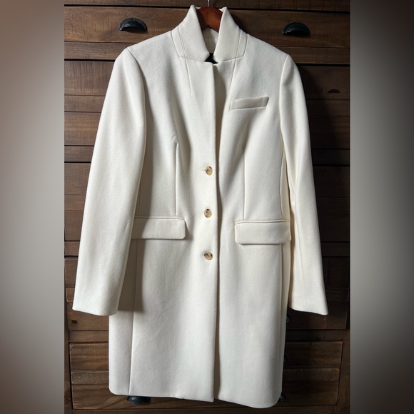 J. Crew Jackets & Blazers - J. Crew Cream Coat with Gold Buttons Nearly New!